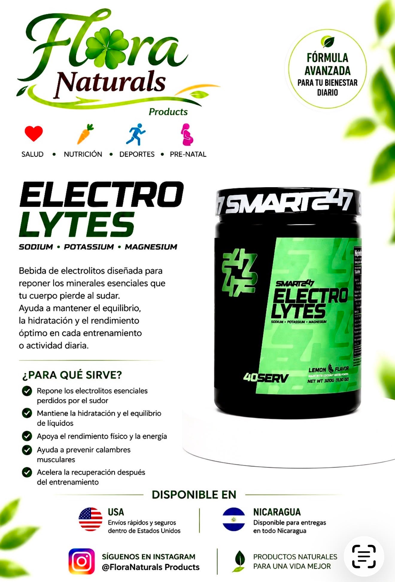 ELECTROLYTES LEMON 320G